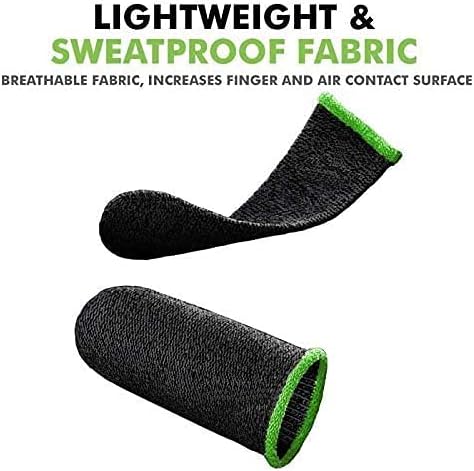 Pubg Anti-Slip Thumb Yellow Sleeve, Slip-Proof Sweat-Proof Professional Touch Screen Thumbs Finger Sleeve for Pubg Mobile Phone Game Gaming Gloves Made up of Rare Material 4 PCS (Pack of 2)