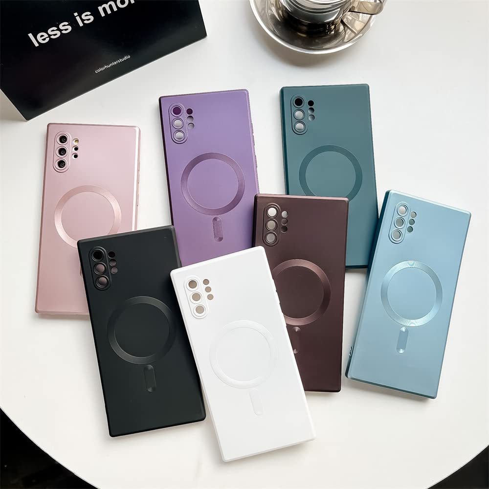جراب مغناطيسي Doowear Galaxy Note 10 [يدعم شاحن ماجسيف] مضاد للخدش ومقاوم للصدمات مع حماية كاملة للكاميرا رفيع وخفيف من السيليكون لهاتف سامسونج جالاكسي نوت 10 بحجم 6.3 بوصة