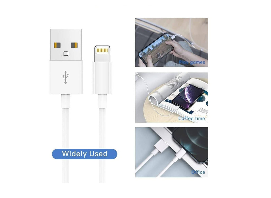 1 عبوة شاحن أبل الأصلي [معتمد من Apple MFi] كابل لايتنينج إلى USB متوافق مع ايفون Xs Max/Xr/Xs/X/8/7/6s/6plus/5s، ايباد برو/اير/ميني، ايبود تاتش (أبيض 2 متر/6.6 قدم) أصلي معتمد