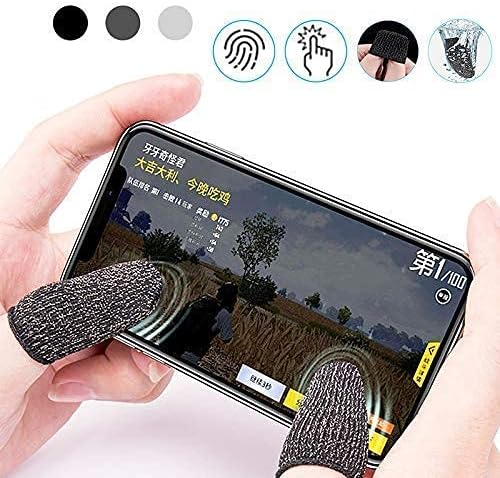 Pubg Anti-Slip Thumb Yellow Sleeve, Slip-Proof Sweat-Proof Professional Touch Screen Thumbs Finger Sleeve for Pubg Mobile Phone Game Gaming Gloves Made up of Rare Material 4 PCS (Pack of 2)