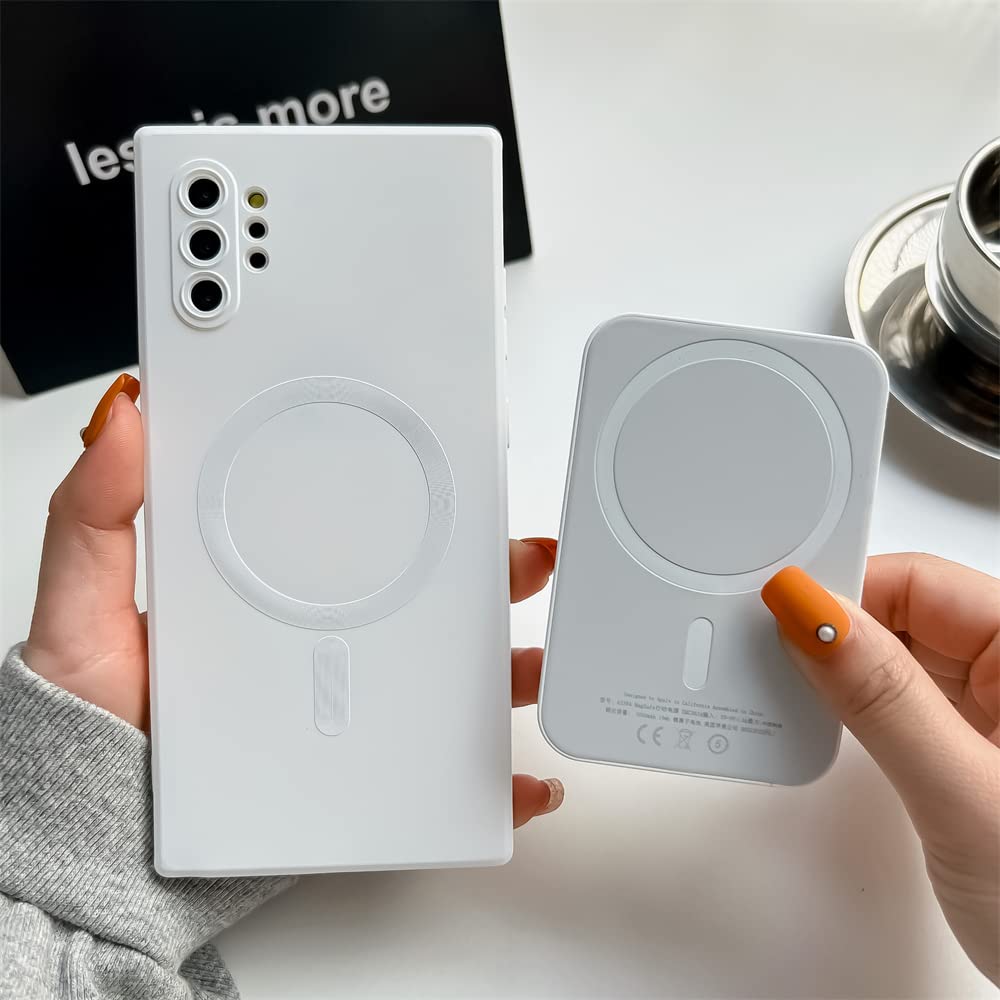 جراب مغناطيسي Doowear Galaxy Note 10 [يدعم شاحن ماجسيف] مضاد للخدش ومقاوم للصدمات مع حماية كاملة للكاميرا رفيع وخفيف من السيليكون لهاتف سامسونج جالاكسي نوت 10 بحجم 6.3 بوصة