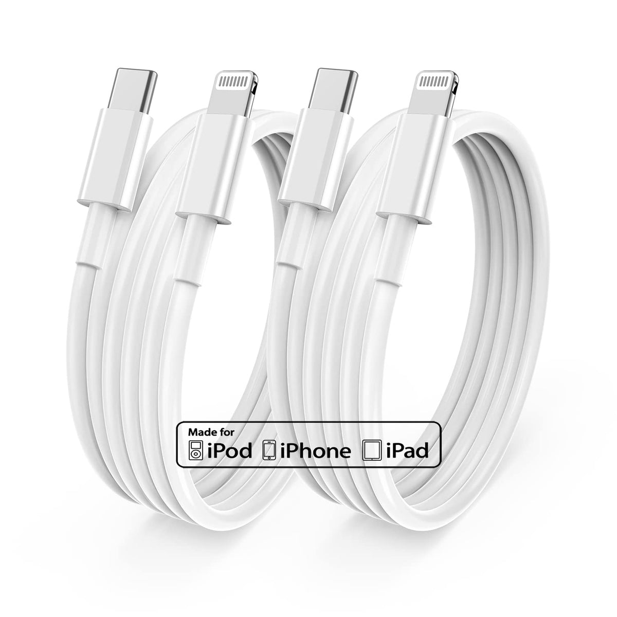 كابل شاحن ايفون 12 13 14 طويل وسريع بطول 6 قدم، [معتمد من Apple MFi] كابل USB C إلى Lightning، يدعم منفذ Type C سلك شحن Apple لجهاز iPhone 14 Pro/14/13 Pro/12 Pro Max/12 Mini/11 Pro/XS/XR/iPad.