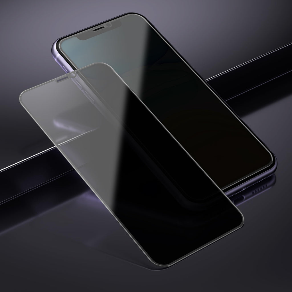 ميجست عبوة من 2 واقي شاشة خصوصية من الزجاج المقوى لموبايل ايفون 11 / ايفون XR، واقي شاشة من الزجاج المقوى (أسود)