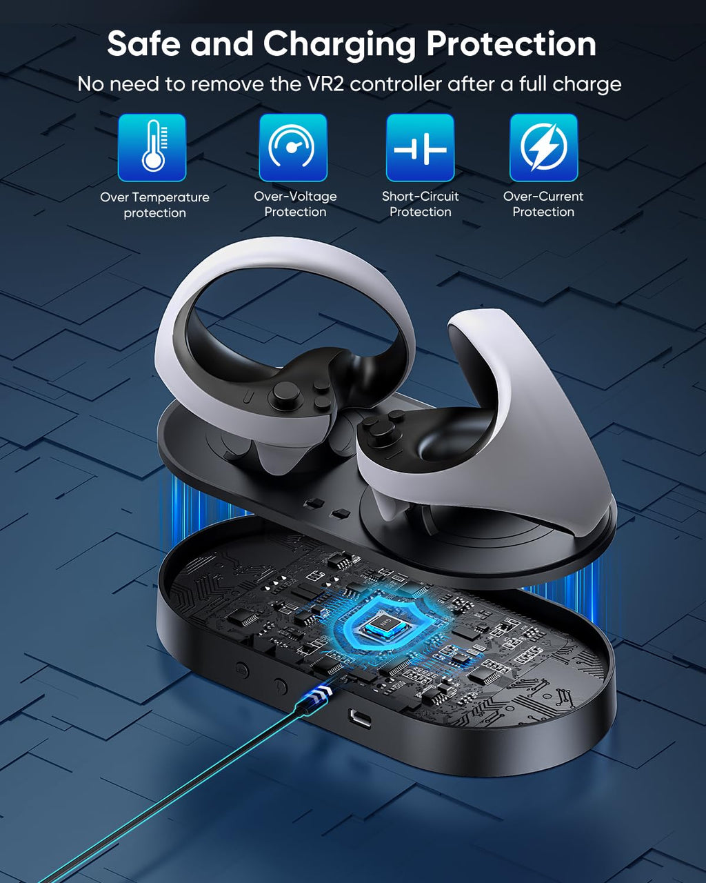 قاعدة شحن وتخزين FASTSNAIL RGB لجهاز PlayStation VR2