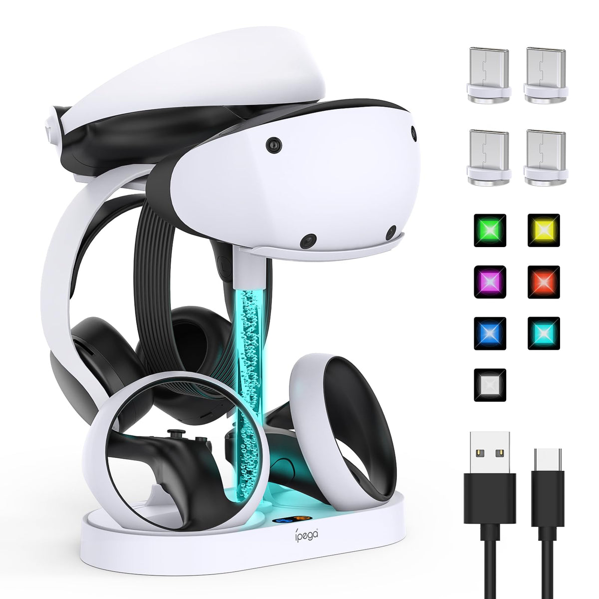 قاعدة شحن وتخزين FASTSNAIL RGB لجهاز PlayStation VR2