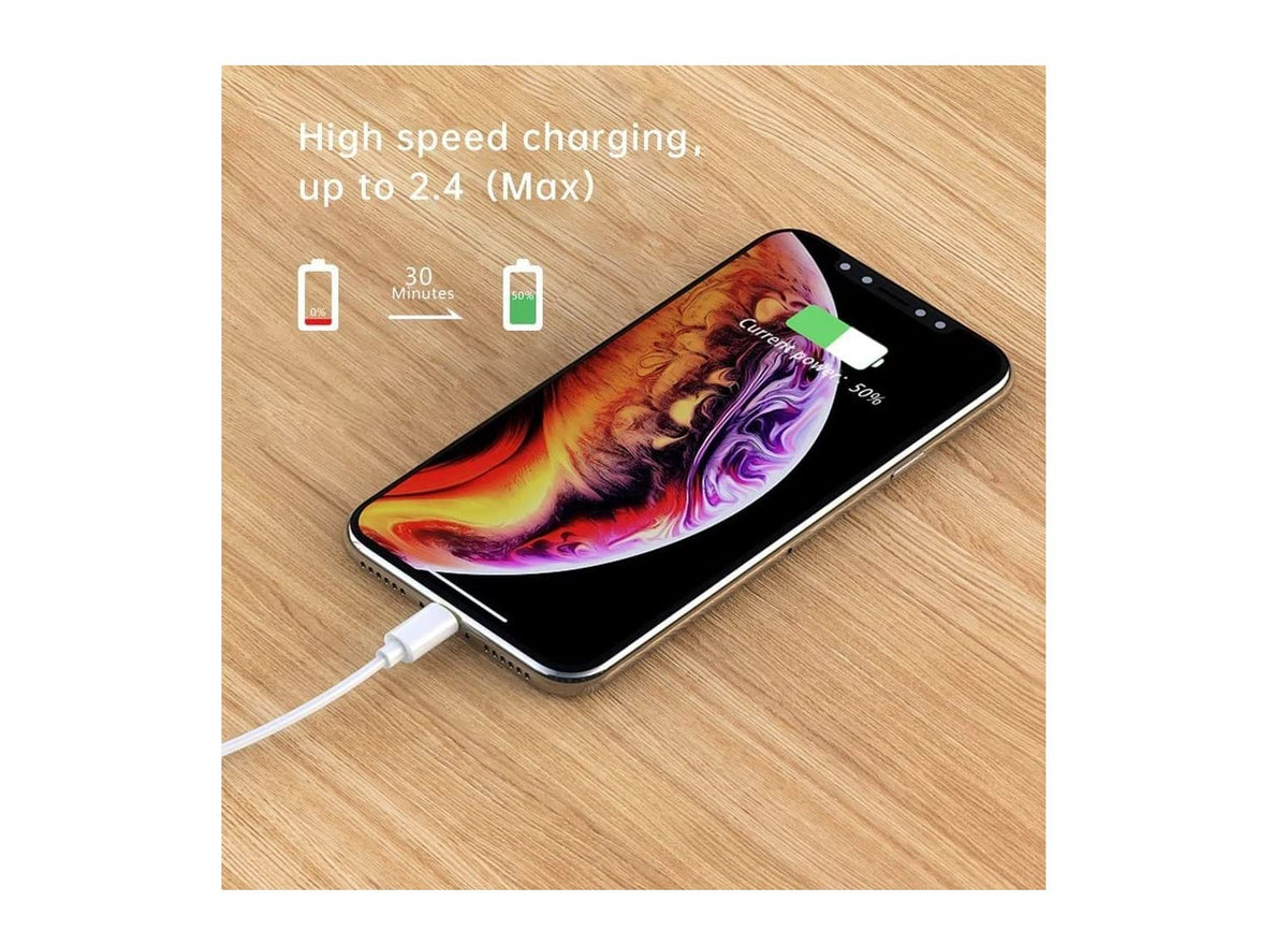 1 عبوة شاحن أبل الأصلي [معتمد من Apple MFi] كابل لايتنينج إلى USB متوافق مع ايفون Xs Max/Xr/Xs/X/8/7/6s/6plus/5s، ايباد برو/اير/ميني، ايبود تاتش (أبيض 2 متر/6.6 قدم) أصلي معتمد